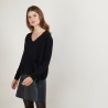 Short cashmere V-neck sweater - Balba