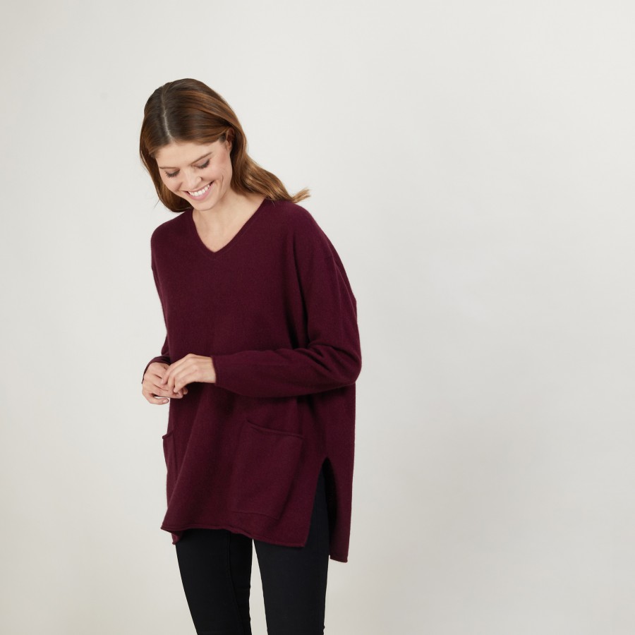 Loose V-neck cashmere sweater - Belinda