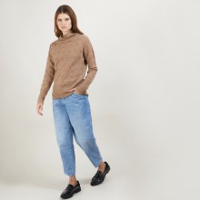 Cashmere funnel neck sweater - Fatou