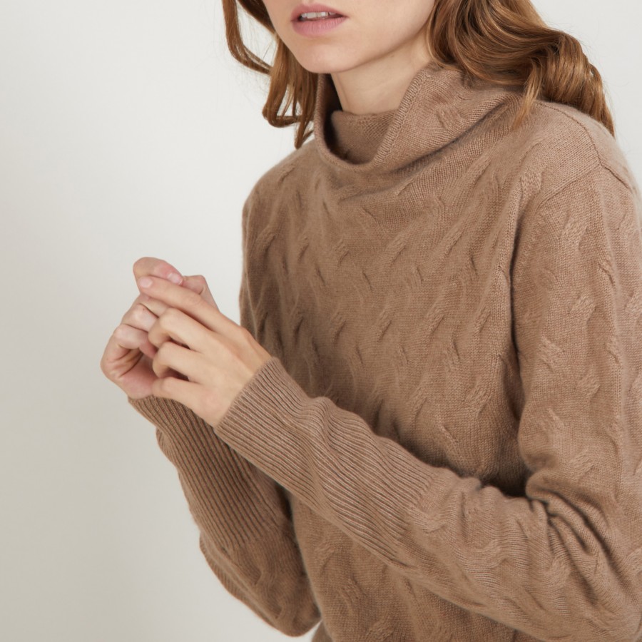 Cashmere funnel neck sweater - Fatou