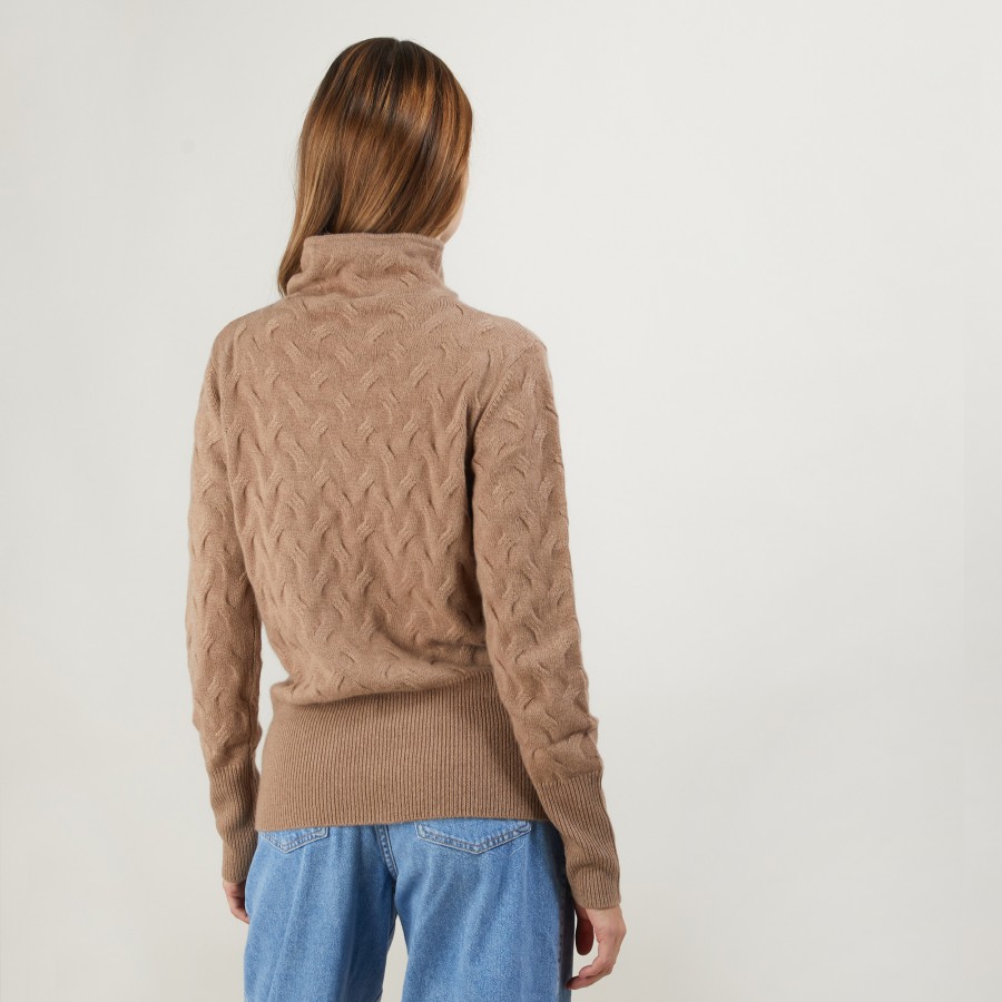 Cashmere funnel neck sweater - Fatou