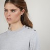 Wool dress with buttons on the shoulder - Frankie