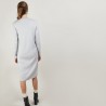 Wool dress with buttons on the shoulder - Frankie