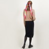 100% cashmere straight skirt.GRENADE