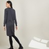 Wool dress with buttons on the shoulder - Frankie