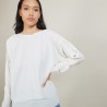 Cotton cashmere boat neck sweater - Felice