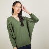 Batwing-sleeves wool sweater - Boxe