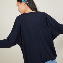 Batwing-sleeves wool sweater - Boxe