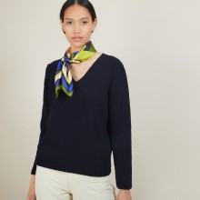 V-neck sweater in wool and silk - Blovis