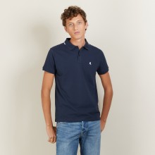 Short-sleeved cotton pique polo shirt - Babel