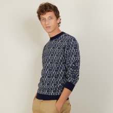 wool and cotton sweater- LORENZO