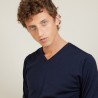 V-neck sweater in wool and silk - Basil