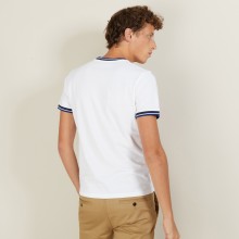 Tri-color pique cotton t-shirt - Duc
