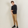 long-sleeved polo shirt in 100% cashmere-BILLY