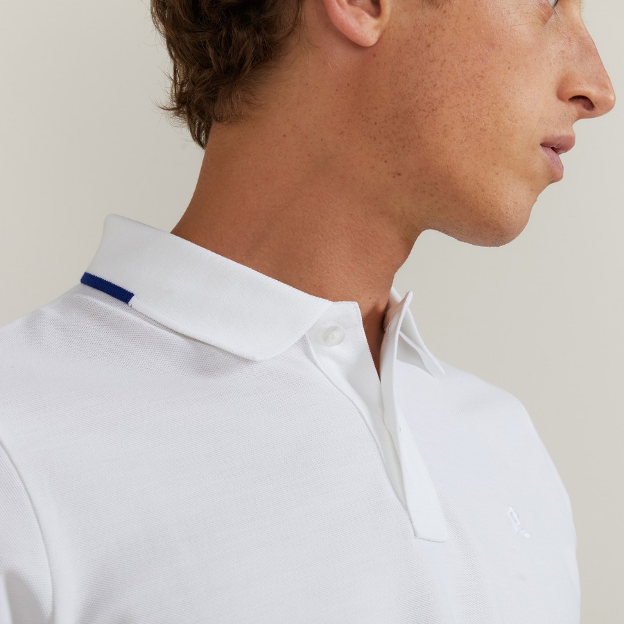 Short-sleeved cotton pique polo shirt - Babel