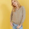 Linen cashmere hammer armholes sweater - Bailen
