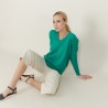 Linen cashmere hammer armholes sweater - Bailen