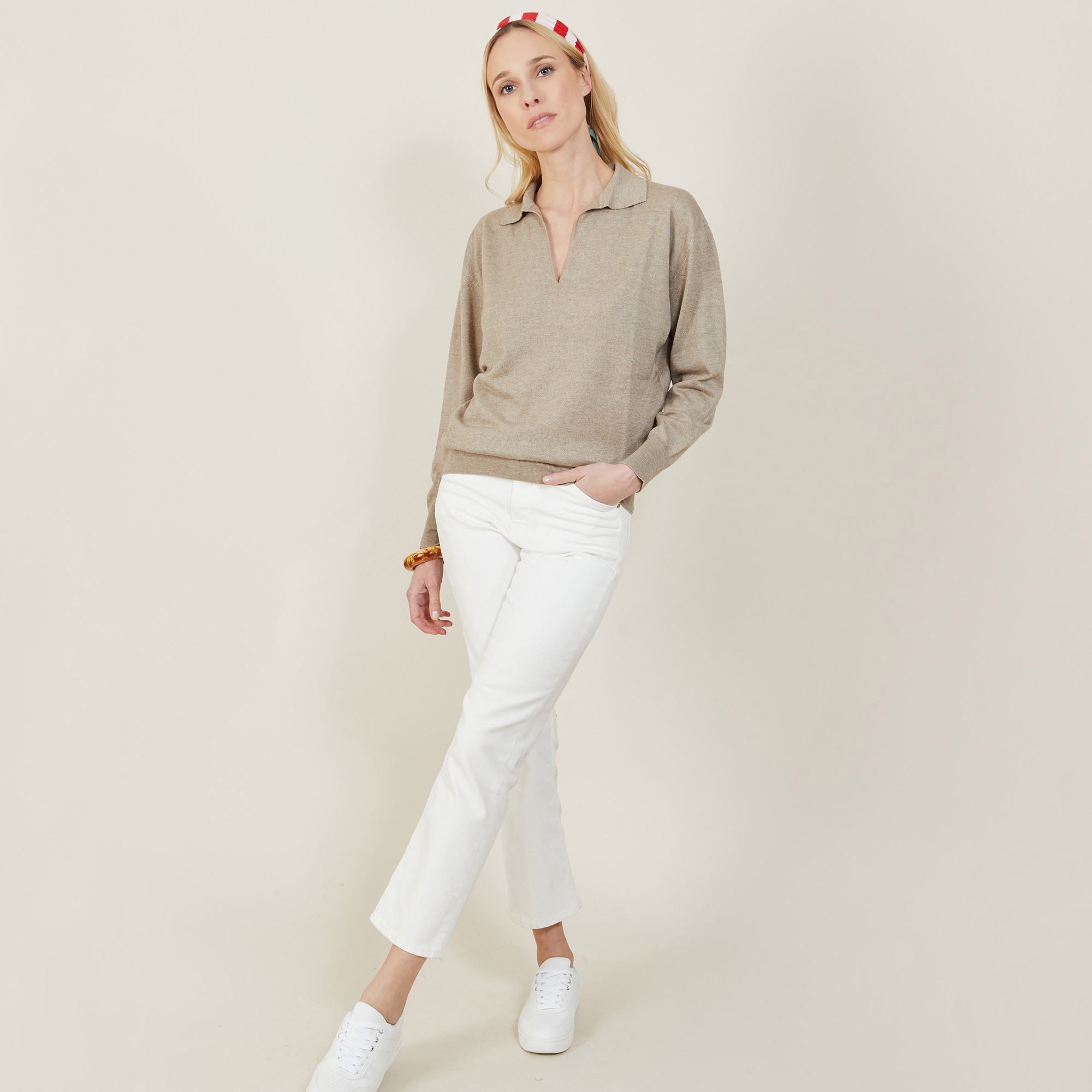 Linen and Cashmere-Blend Sweater