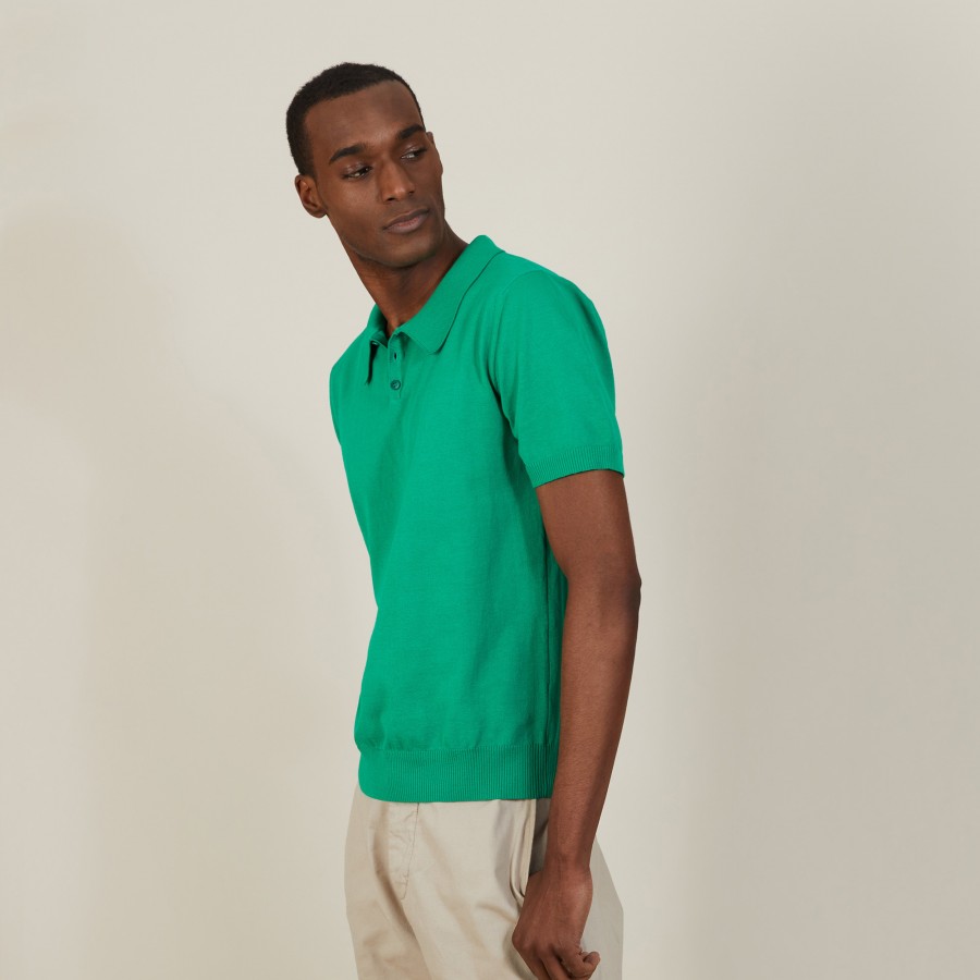 Plain dry cotton polo shirt - Bank