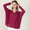Loose-fit slub linen V-neck T-shirt - Beja