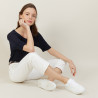 Round-neck slub linen T-shirt - Bonnie