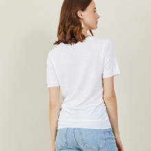 Slub linen V-neck T-shirt - Bountie