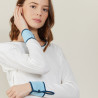 Round-neck tricolor cotton sweater - Nelda