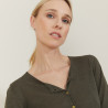 Slub linen cardigan with pockets - Bao