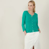 Slub linen cardigan with pockets - Bao