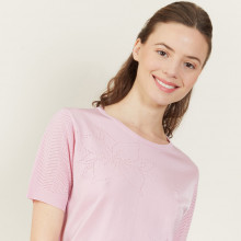 Short-sleeved T-shirt in Fil Lumière - Adeline