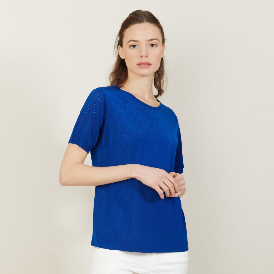 Short-sleeved T-shirt in Fil Lumière - Adeline
