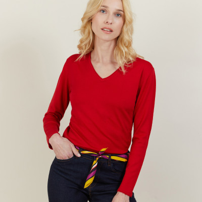 V-neck pullover made of wool Gallieni