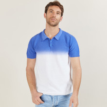 Gradient cotton and linen polo shirt - Django