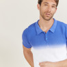 Gradient cotton and linen polo shirt - Django