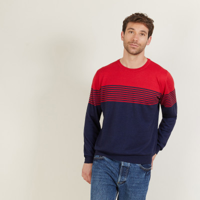Striped cashmere and linen sweater - Daltonn