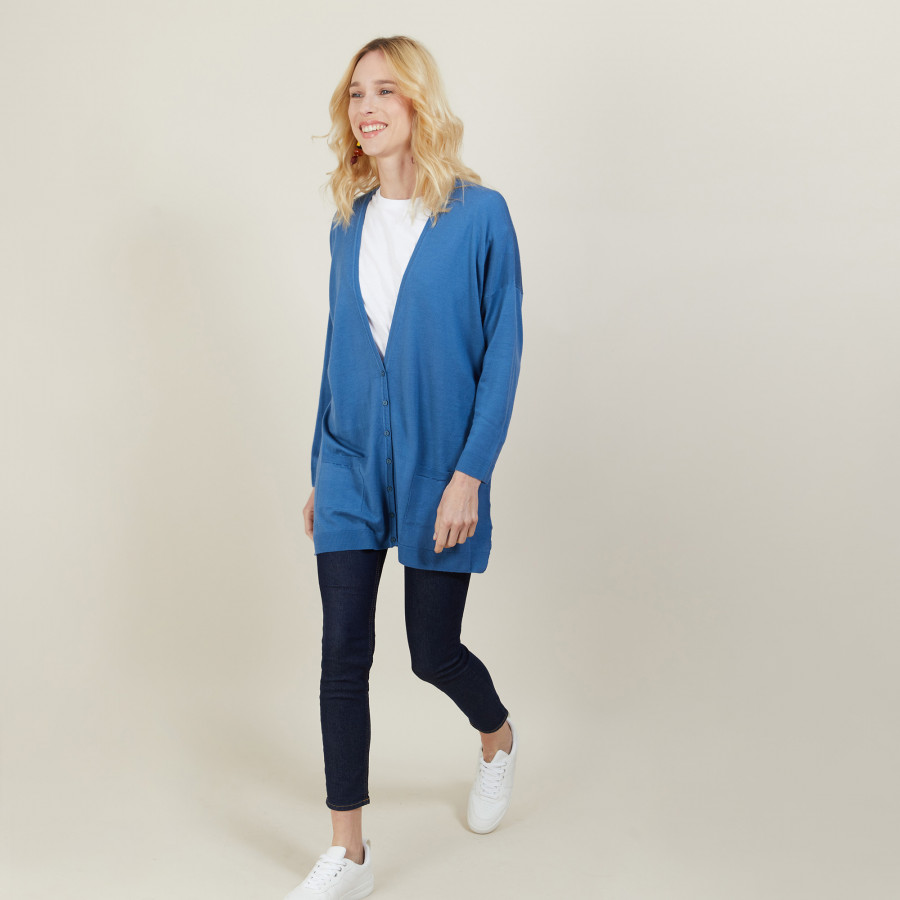 Long cardigan with pockets - Anne-Sophie