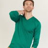 V-neck sweater in wool and silk - Bessie