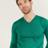 V-neck sweater in wool and silk - Bessie