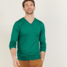 V-neck sweater in wool and silk - Bessie