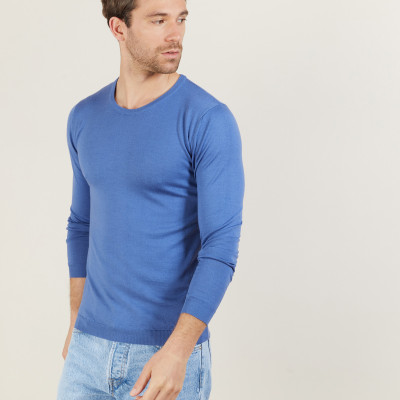 Crewneck sweater in merino wool - Bertille