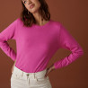 Merino wool round-neck jersey sweater - Asena