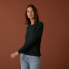 Merino wool round-neck jersey sweater - Asena