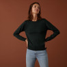 Merino wool round-neck jersey sweater - Asena