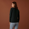 Merino wool round-neck jersey sweater - Asena