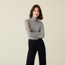 Fine knit bamboo cashmere t-shirt - Aerio