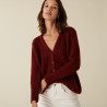V-neck buttoned cardigan in mohair - Anais