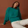 Round-neck mohair sweater in jersey point - Amandine