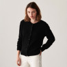 Buttoned cardigan with mohair shoulder pads - Aloise