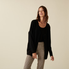 V-neck buttoned cardigan in merino wool - Alister