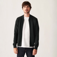 Zipped jacket with pockets in merino wool - Archibald